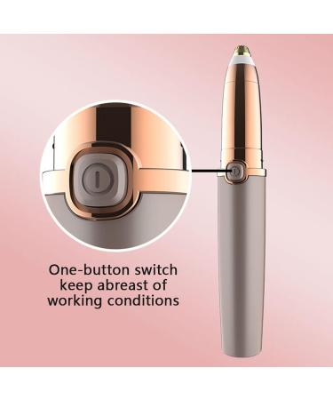 Buy Gold Electric Eyebrow Trimmer Pen Painless Facial Hair Remover for Women | Portable Mini Shaver & Epilator - Buy Online on GoSupps.com