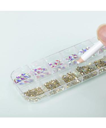 MAEXUS Rhinestones for Nails Rhinestone Nails with Tweezers and Drill Pen for Nail Art Crafts Face Makeup DIY and Professional Use - Buy Online on GoSupps.com