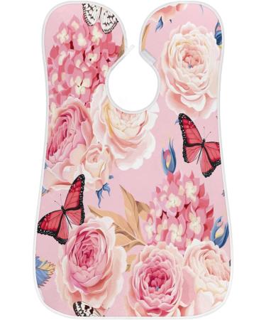 Beard Bib Apron for Men | Waterproof Hair Catcher Cape | Perfect for Shaving & Trimming | Stylish Roses & Butterflies Design - Buy Online on GoSupps.com