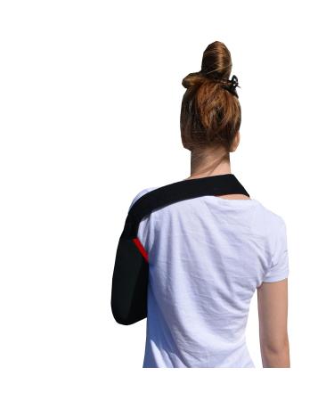 4DflexiSPORT Arm Sling Adult - S Black/Red | Easy Fit, Cooling Fabric Technology | Fits Left or Right Arm | Feel Safe & Secure - Buy Online on GoSupps.com