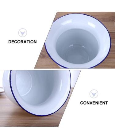 Chamber Pot Enamel Bedpan Urinal Bottle Urine Pots Potty Urinal Bucket Portable Spittoon for Kids Adults Home Camping Car Travel White - Buy Online on GoSupps.com