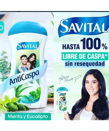 Shampoo savital anticaspa contiene eucalipto menta y sabila (2 pack) Shampoo anticaspa shampoo savital Colombiano - Buy Online on GoSupps.com