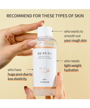 ALIVELAB Sweet Rice Firming Toner 5.07oz | Pore Care Hydration & Firmness - International Shipping Available - Buy Online on GoSupps.com