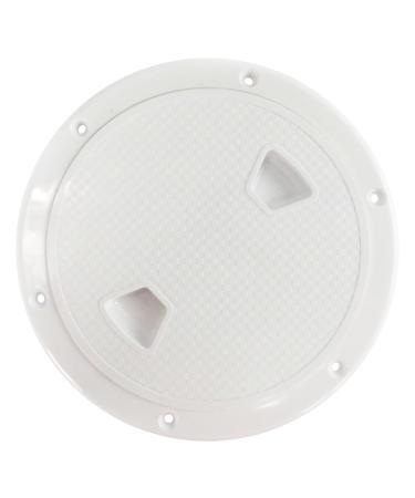 SEAFLO Marine Circular Non-Slip Screw Out Deck Plate Inspection Access Hatch 4"/6"/8" White/Black/Tan White 8"
