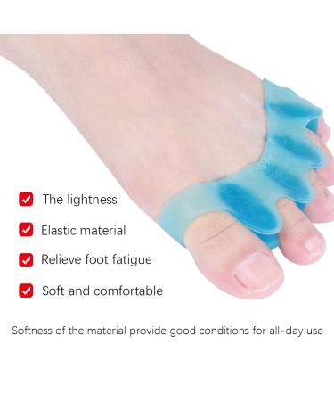 Buy Uxsiya 4 Pairs Toe Separators - Silicone Foot Straightener Gel Orthotics (FreeSize) - Comfort & Relief for Toes - Blue - Buy Online on GoSupps.com