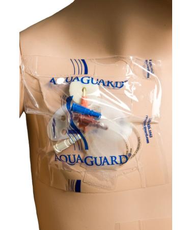 TIDI AquaGuard Sheet  5 x 5  Shower Protection Sheet  Self-Adhesive Moisture Barrier  Made Without Latex  Wound Cover for Showering  7 Sheets Per Package  Home Medical Supplies (50005-PKG) 5" x 5" Package of 7 Sheets