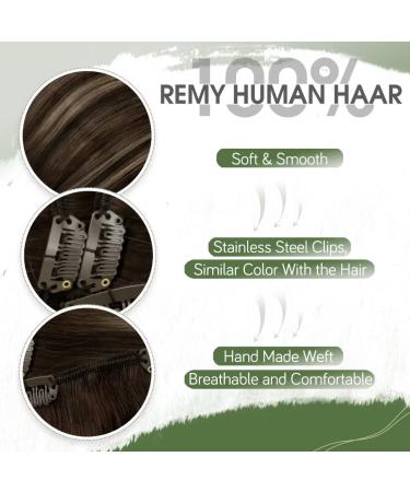 Buy Hetto Ombre Brown Clip-In Real Hair Extensions | Remy Hair Darkest Brown to Ash Brown #2/8/2 80g 30 cm - Buy Online on GoSupps.com