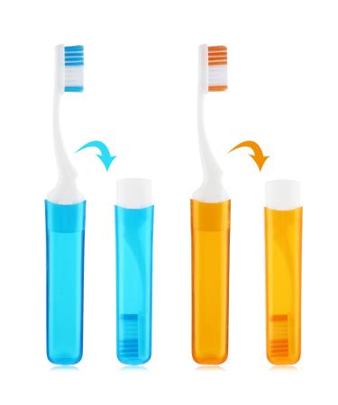 Ouligay 2 pieces toothbrush foldable travel toothbrush portable soft toothbrush foldable mini toothbrush for travel school at home business trip - Buy Online on GoSupps.com