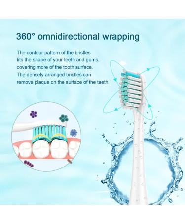 8 Pack Compatible Replacement Toothbrush Heads for Philips Sonicare Electric Toothbrush - Fits DiamondClean, ProtectiveClean, EasyClean, FlexCare, HealthyWhite - Blue - Buy Online on GoSupps.com