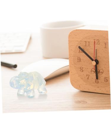 Zerodeko 1pc Pendant Decor Pocket Elephant Figurine Crystal Elephant Statue Elephant Shape Ornament Jade White 4X2.5CM - Buy Online on GoSupps.com
