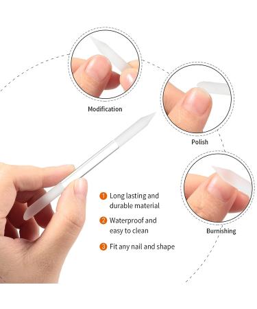 3-Piece Glass Cuticle Pusher & Remover Set with Nail File - Manicure/Pedicure Tools for Nails/Cuticles (Pink/Blue/Transparent) - Buy Online on GoSupps.com