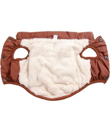 Joydaog XL Fleece Lined Dog Jacket - Warm & Windproof Winter Vest for Cold Weather - Extra Soft Brown - Buy Online on GoSupps.com
