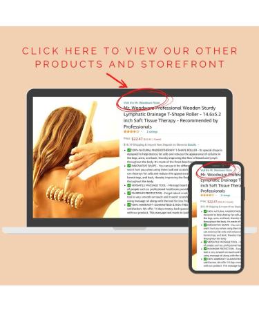 Buy Mr. Woodware Professional Wooden T-Shaped Lymphatic Drainage Roller - 37cm Soft Tissue Therapy Tool | International Shipping Available - Buy Online on GoSupps.com