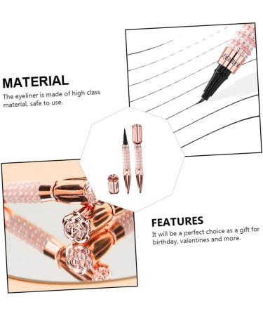 BIUDECO 2pcs Liquid Eyeliner Matte Makeup Pencil Woman Eye Line Pencil Suction Cup Pencil Holder Plastic - Buy Online on GoSupps.com