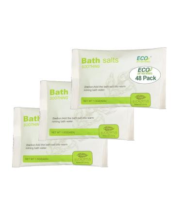 ECO amenities Bath Salt Enriched with Essential Oil 1.5 ounce/42g Sea Salt Bath Soak Individual Wrapped Body Cleansing Pack of 48