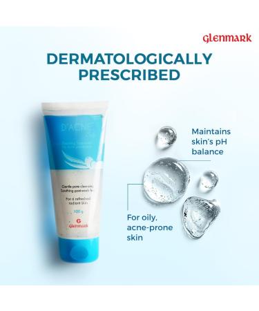 D'Ac.ne Soft Face Wash - Unclogs Pores Prevents Pimples | 1% Glycolic Acid & Niacinamide | Oily & Acne-Prone Skin | 100 ml - Unisex - Buy Online on GoSupps.com