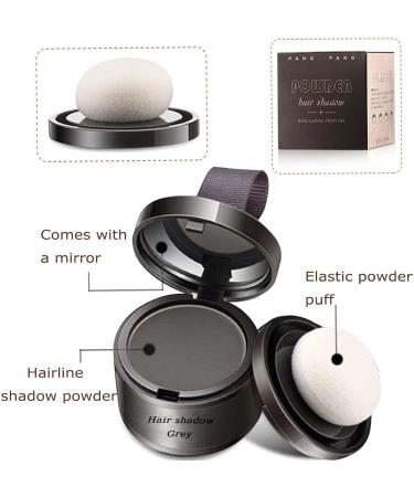 Instant Hairline Shadow Powder for Quick Grey Hair Coverage - Root Concealer Dye for Eyebrows, Beard, and Thin Hair - Windproof & Sweatproof Hairline Powder for Women and Men (Grey) - Buy Online on GoSupps.com