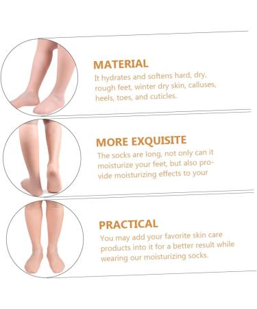 Ipetboom 2 Pairs Exfoliating Moisturizing Socks Cracked Feet Moisturizing Socks Womens High Heels Dry Heels Socks Heel Crack Socks Girl Heels Moisturizing Foot Socks Sebs Women's Socks - Buy Online on GoSupps.com