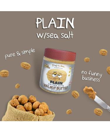 Crazy Go Nuts Walnut Butter - Plain w/ Sea Salt | Healthy Snacks for Keto, Vegan, Low Carb Diets | Gluten-Free Superfood with Omega 3 Fatty Acids | 9.25 oz (1-Pack) - Buy Online on GoSupps.com