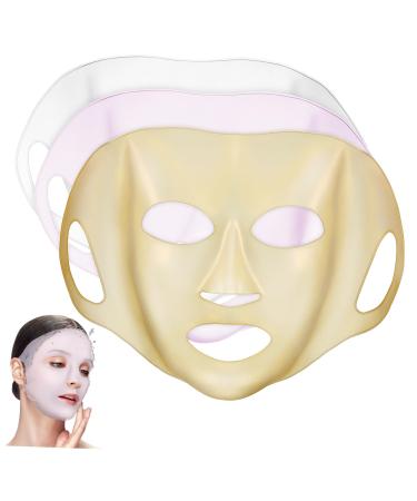 Beaupretty 3 pi ces Masques Visage Silicone R utilisables Couvre-masque Hydratant Anti- vaporation Confortable