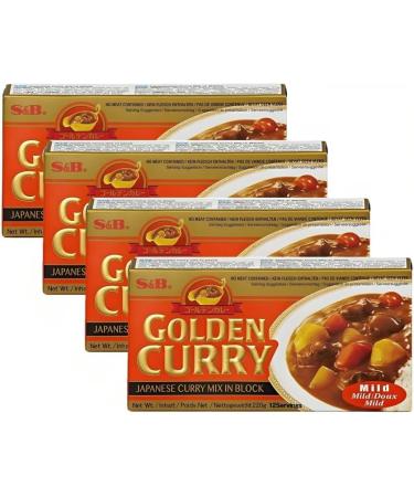 S&B - Golden Curry Mild 220g x 4 uds - Promoo Pack - Buy Online on GoSupps.com