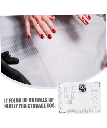 PLAFOPE Nail Art Soft Silicone Pad Silicone Stamping Plate Nail Sticker Guide Nail Polish Practice Pad Nails Silicone Mat Nail Art Stamping Mat Manicure Mat 38x29cm White - Buy Online on GoSupps.com