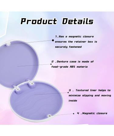 Lightweight Portable Retainer Case Denture Box Anti-Slip Design Perfect for On-The-go Storage Invisalign Case Magnetic Lock for Secure Seal Silicone Ideal for Retainers and Small Accessories (White) - Buy Online on GoSupps.com