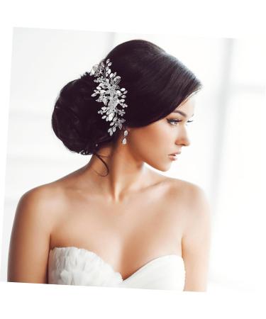 MERRYHAPY Rhinestone Tuck Comb Wedding Veil Comb Leaf Bridal Headpieces Bridesmaid Hair Comb Bride Hair Side Comb Bridal Hair Pins Wedding Accessories Wedding Hair Comb Gem Side Combs Metal - Buy Online on GoSupps.com