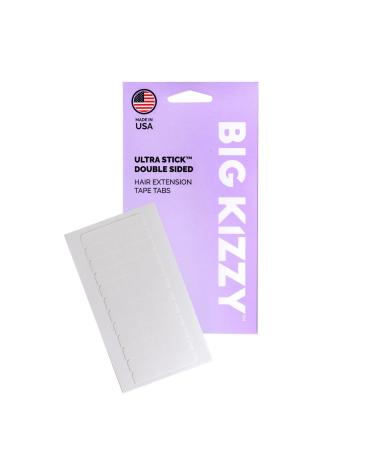 Big Kizzy Double Sided Ultra Stick Replacement Tape Tabs for Hair Extensions - 6-8+ Weeks of wear - Strong Hold and Residue Free Tape for Tape in Hair Extensions - 48 Tabs