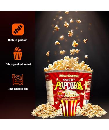 Maccorns Popcorn Sweet 600G Mega Bucket - 10Ltr Tub (Pack of 1) - Buy Online on GoSupps.com