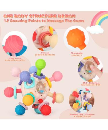 BPA-Free Baby Teething Toys for Babies 0-12 Months | Teething Relief Soft Chew Toy - Buy Online on GoSupps.com