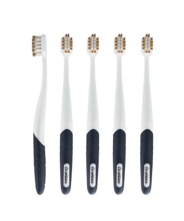 Soft Toothbrush Ultra Fine Tapered Bristles for More Effective Plaque Removal Extra Soft Toothbrushes for Adults 5pcs