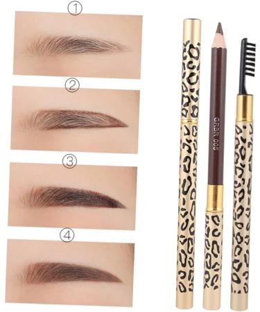 HAPINARY 4 Pcs Long Lasting Eyebrow Pencils Double Tip Eye Brow Waterproof Eyebrow Pen Spoolie Brown - Buy Online on GoSupps.com