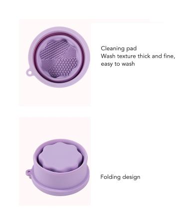 Foldable Silicone Makeup Brush Cleaning Mat & Hanging Drying Net - Compact Efficient Organizer in Purple | Multi-Purpose Beauty Tool for Easy Storage - Buy Online on GoSupps.com
