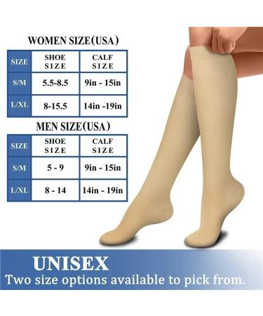 3 Pairs XXL Compression Socks for Varicose Vein, Diabetic, Sports - Men's & Women's (Color: Zh420, Size: XXL EUR 43-47) - Buy Online on GoSupps.com