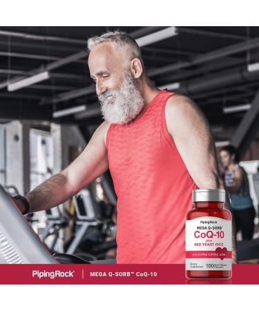 Piping Rock CoQ10 with Red Yeast Rice - 100 Capsules | Alpha Lipoic Acid | Non-GMO & Gluten Free Supplement - International Shipping Available - Buy Online on GoSupps.com
