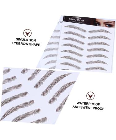 WOONEKY 4pcs Eyebrow Stickers Decal Stickers Post Paper Water Transfer Paper with Soy Ink Hair 3d - Buy Online on GoSupps.com