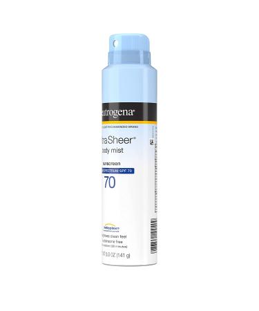 Neutrogena Ultra Sheer SPF 70 Body Mist Sunscreen Spray | Pack of 3 | Lightweight, Non-Greasy, Water Resistant, Oil-Free UVA/UVB Protection - Buy Online on GoSupps.com
