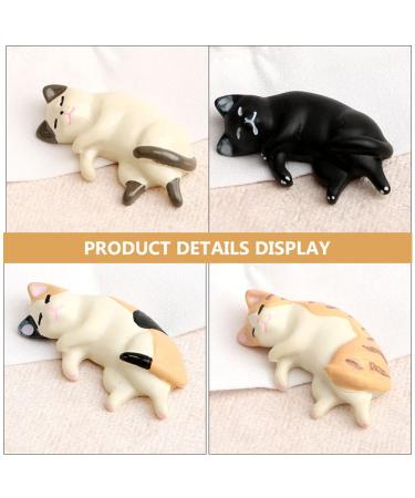 Buy Lurrose Cat Design Pen Holder Organizer - 4pcs Manicure Pencil Holder for Office Desk Decor & Miniature Cake Topper - Buy Online on GoSupps.com