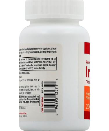 Leader Ferrous Sulfate 65mg Tablets 200ct (Pack of 3) - Buy Online on GoSupps.com