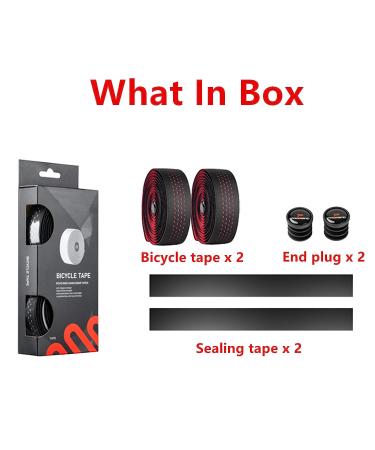 Professional EVA+PU Road Bike Handlebar Tape in Red | Racing Bicycle Bar Wrap with End Plugs - Buy Online on GoSupps.com