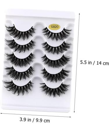 minkissy 5 Pairs Fake Eyelashes Reusable Black Eyelashes Makeup Decor Adhesives False Eyelashes Black Accent Decor Artificial Eyelashes Hand Decor 3d Extend End of Eye Miss Imitation - Buy Online on GoSupps.com