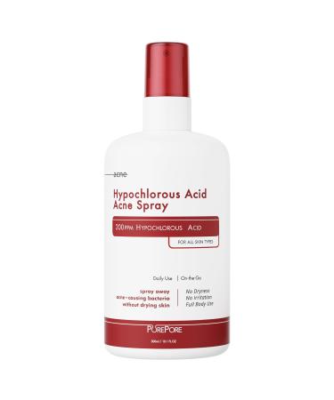 Hypochlorous Acid Acne Spray | Adult Athlete & Teen Full-Body Acne - 10.1oz Extra Strength (450ppm)
