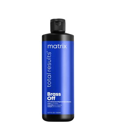 MATRIX Total Results Brass Off Color Depositing Custom Neutralization Hair Mask | Repairs & Protects Fragile Hair | For Color Treated Hair 16.9 Fl Oz