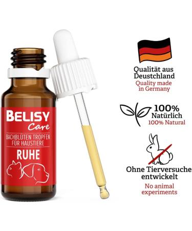 Belisy Calm Bach Flower Drops for Dogs & Cats - Natural Sedative for Fear & Stress - Original Dr. Bach Formula - 20ml Emergency Calm Solution - Buy Online on GoSupps.com