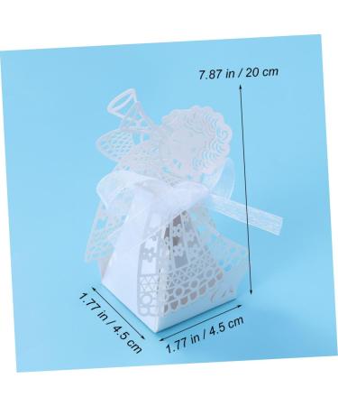 TEHAUX 50pcs Personalized Tags Small Gifts Packaging Wedding Favor Chocolate Packaging Wedding Gift Boxes Wedding Party Boxs Party Favor Boxes Wedding Box White Hollow Out 1 count (Pack of 1) White - Buy Online on GoSupps.com