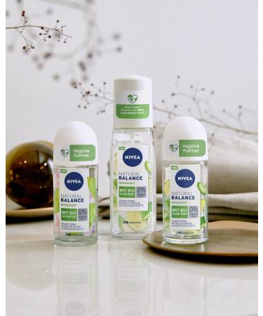 NIVEA NATURALLY GOOD Women's Deodorant Organic Aloe Vera Roll-on 50 ml deodorant with 95% ingredients of natural origin 24-hour freshness roll-on - Buy Online on GoSupps.com
