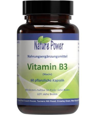 Buy NATURE POWER Niacin Vitamin B3 - Vegan & GMO-Free | 60 Vegetable Capsules for Enhanced Wellness - Buy Online on GoSupps.com