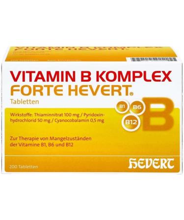 Vitamin B Complex Forte Hevert Tablets - 200 Tablets for Energy & Wellness | International Shipping Available - Buy Online on GoSupps.com