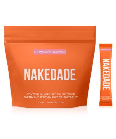 Nakedade Strawberry Lemonade Performance Enhancing Sports Drink Powder - Electrolyte Powder No GMOs or Artificial Sweeteners Gluten-Free Soy-Free Dairy-Free 16 Sticks